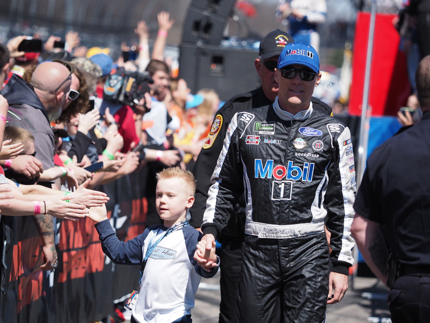 STP 500 Kevin Harvick and son